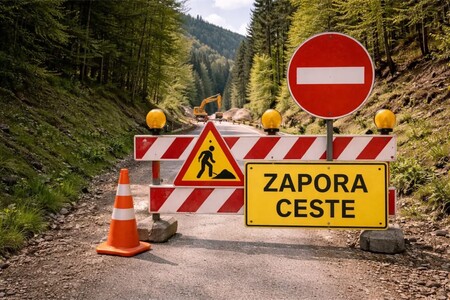 Zapora - delo na cesti